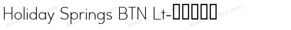 Holiday Springs BTN Lt字体转换